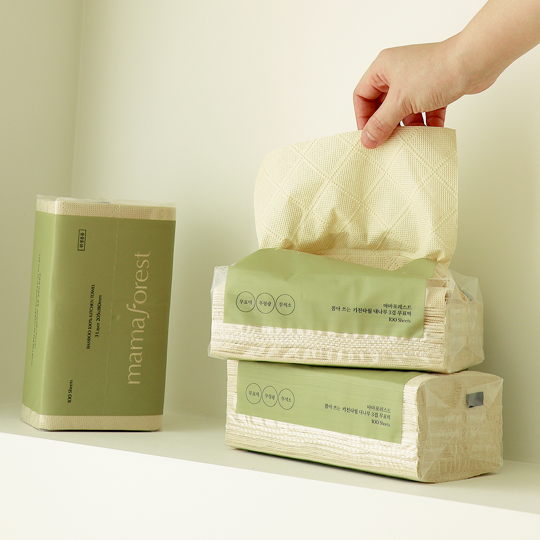 Bamboo 3-Ply Pull-Out Kitchen Towel